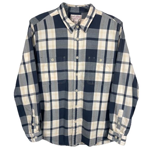 CC Filson Wildwood Shirt Men’s XL Black Tan Plaid Midweight 100% Cotton Workwear - Picture 1 of 10